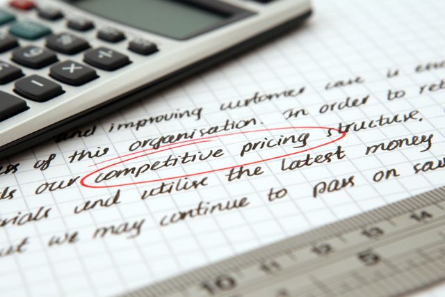 the word competitive price circled in red